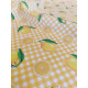 Tissu ameublement - Léger- Citron jaune à fleurs - x10cm