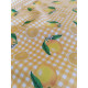 Tissu ameublement - Léger- Citron jaune à fleurs - x10cm