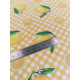Tissu ameublement - Léger- Citron jaune à fleurs - x10cm