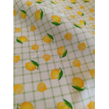 Tissu cretonne - Yellow Lemon - x10cm