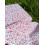 Tissu popeline - Fleurs NB rose - x10cm