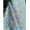 Tissu popeline - Fleurs NB bleu - x10cm