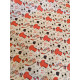 Tissu cretonne - Abricot - x10cm
