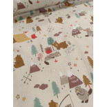 Tissu cretonne - fée - x10cm