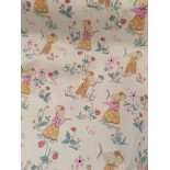 Tissu cretonne - Marmotte - x10cm
