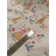 Tissu cretonne - Marmotte - x10cm