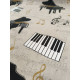 Tissu ameublement - Léger - Musical- x10cm