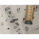 Tissu ameublement - Léger - Note de musique - x10cm