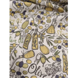 Tissu ameublement - Léger - Olives - x10cm