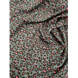 Jersey-Léopard bleu -x10cm