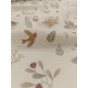 Double gaze coton - Oiseaux fleuris - x10cm