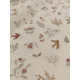 Double gaze coton - Oiseaux fleuris - x10cm