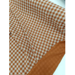 Double gaze coton - Vichy terracotta - x10cm