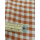 Double gaze coton - Vichy terracotta - x10cm