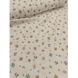 Double gaze coton - Floral - x10cm