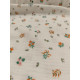 Double gaze coton - Floral - x10cm
